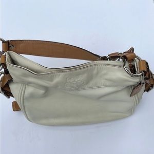 Coach Vintage Ivory white Leather Shoulder Bag